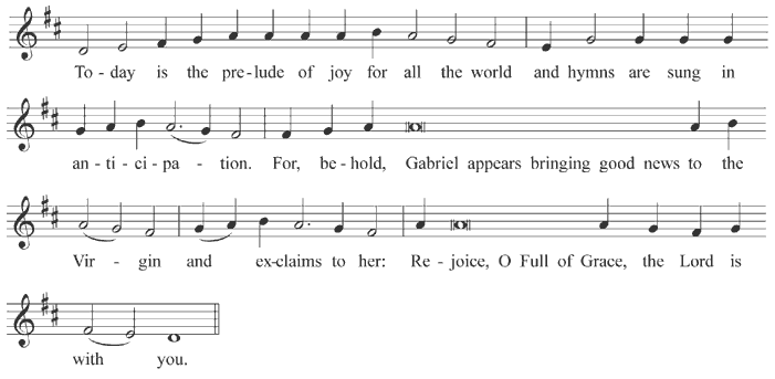 Pre-festive troparion of the Annunciation