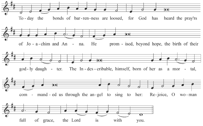 Troparion of the Maternity of Anna